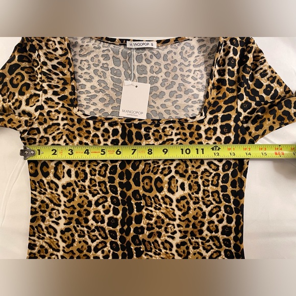 Long Sleeve Leopard Print Bodysuit Size Small - Picture 7 of 12